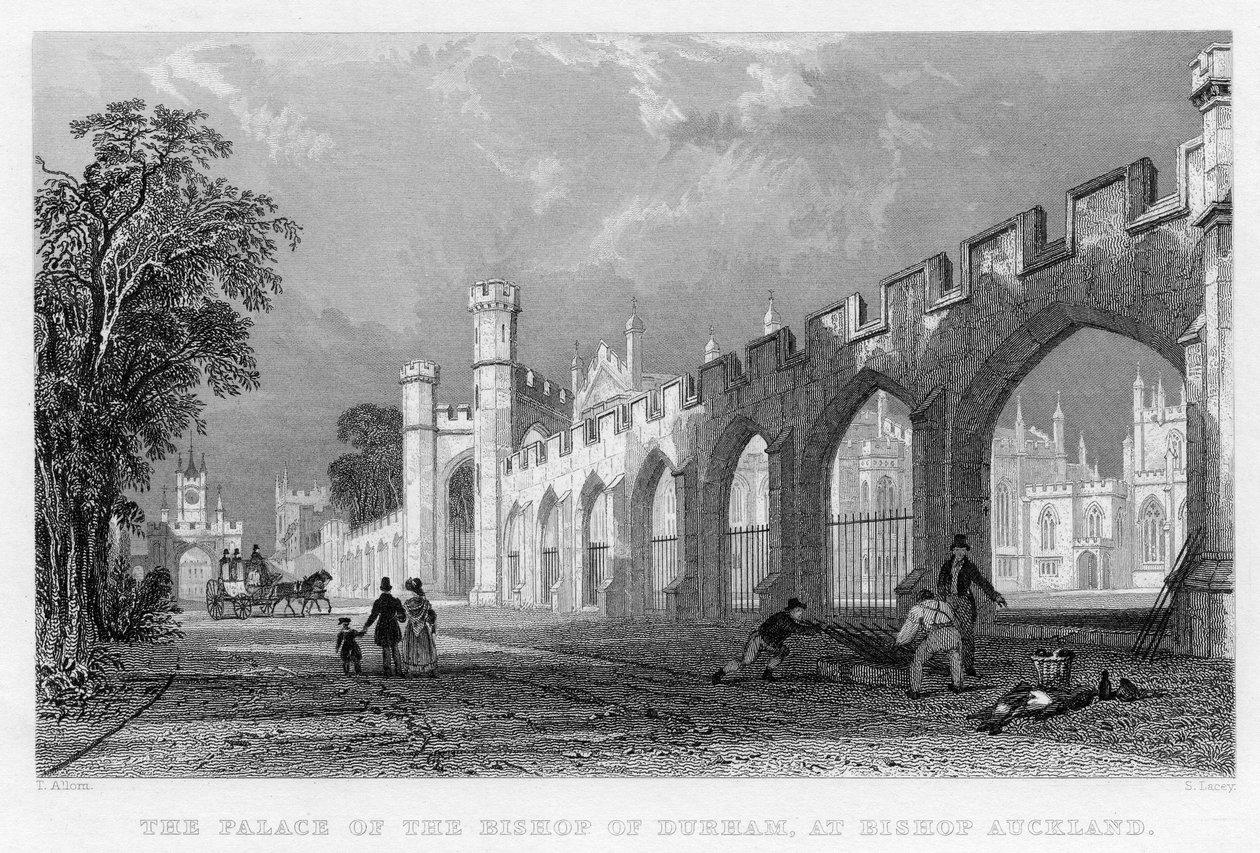 قصر أسقف دورهام ، في بيشوب أوكلاند ، 1833 بواسطة مدرسة اللغة الإنجليزية