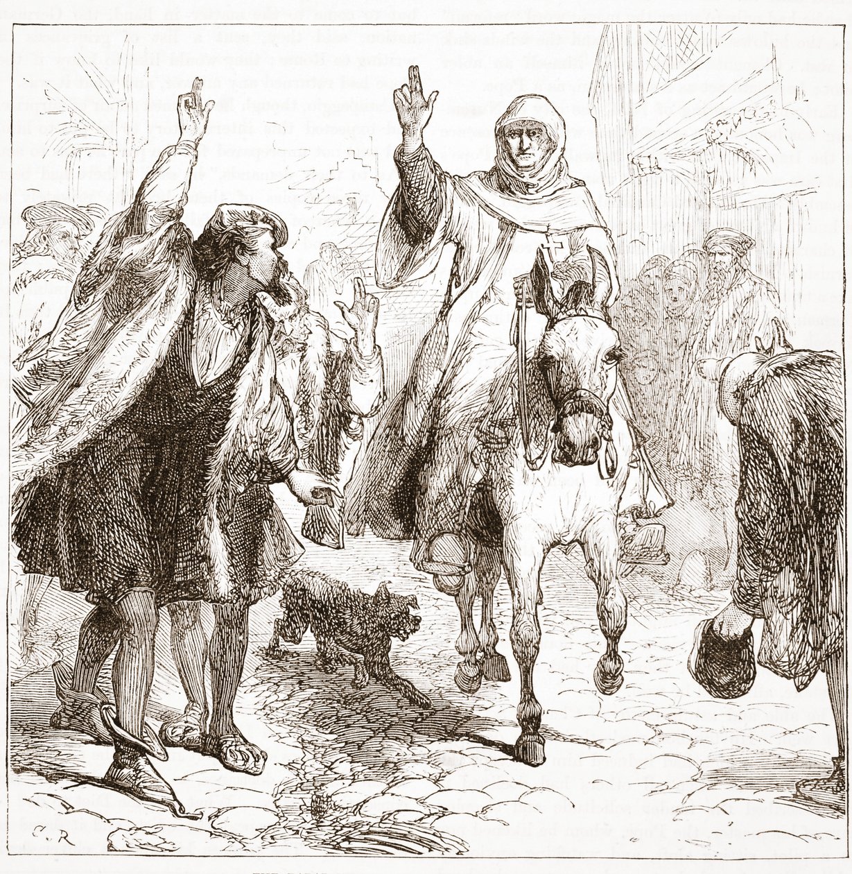 البابوية Nuncio Chieregato في نورمبرج ، توضيح من تاريخ البروتستانتية بقلم جيمس أيتكين ويلي (1808-1890) ، حانة. 1878 بواسطة مدرسة اللغة الإنجليزية