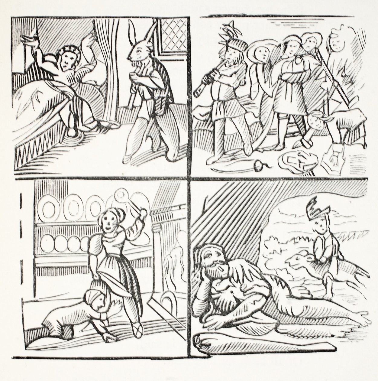 التاريخ اللطيف لجاك هورنر ، التوضيح من كتب الفصل الثاني عشر للكاتب جون أشتون ، الحانة. 1882 بواسطة مدرسة اللغة الإنجليزية
