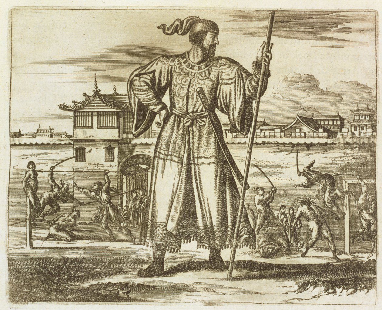 رئيس عام الجيش الصيني ، توضيح من وصف السفارات إلى الصين ، 1690 بواسطة مدرسة اللغة الإنجليزية