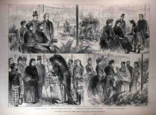 الملكة في عرض الغرب المتوحش للمعرض الأمريكي الكبير ، من ، أخبار لندن المصورة ، 21 مايو 1887 بواسطة مدرسة اللغة الإنجليزية