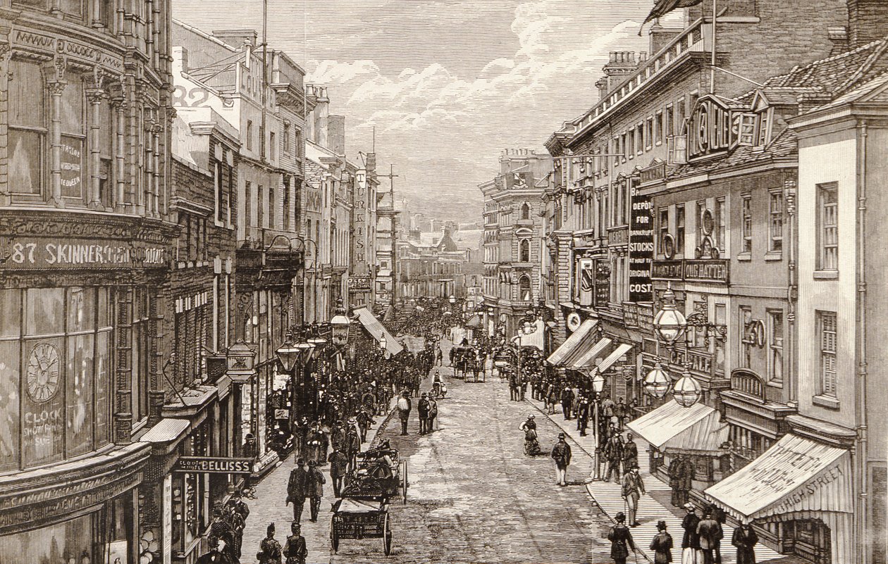 زيارة الملكة إلى برمنغهام: الطريق السريع ، من "أخبار لندن المصورة" ، 2 أبريل 1887 بواسطة مدرسة اللغة الإنجليزية