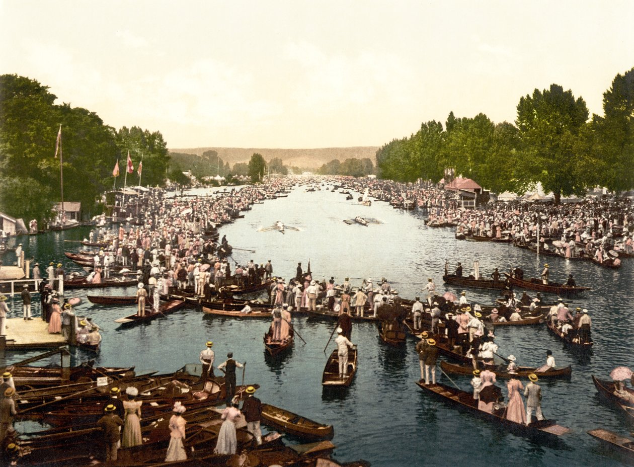 دورة Regatta II ، Henley-on-Thames (صورة ملونة باليد) بواسطة مدرسة اللغة الإنجليزية