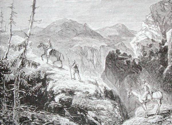 الطريق إلى هوندا ، كولومبيا ، من "معرض الجغرافيا" للكاتب توماس ميلنر ، نُشر عام 1880 (نقش) بواسطة مدرسة اللغة الإنجليزية