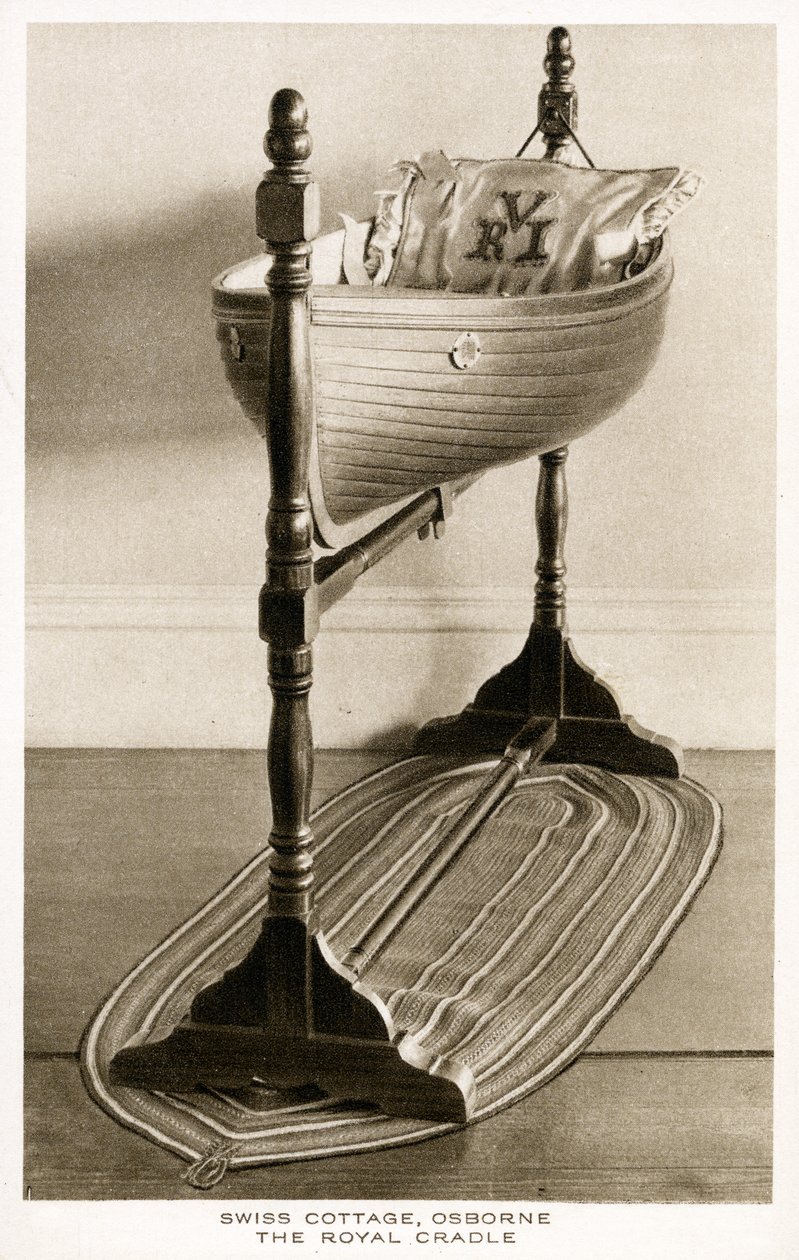 The Royal Cradle، Swiss Cottage، Osborne House، Isle of Wight، c.1893 (wood) بواسطة مدرسة اللغة الإنجليزية