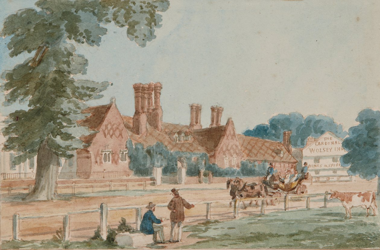 The Royal Mews ، حوالي عام 1865 (ألوان مائية على ورق) بواسطة مدرسة اللغة الإنجليزية