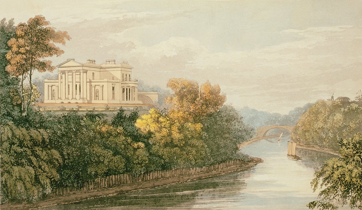 مقعد GB Greenough Esq. ، Regents Park ، من مستودع Ackermanns للفنون ، تم نشره عام 1826 بواسطة مدرسة اللغة الإنجليزية