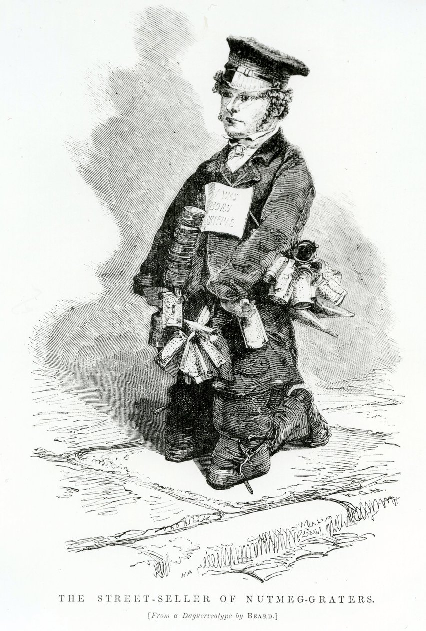 بائع الشارع لبائعي جوزة الطيب ، c.1840 بواسطة مدرسة اللغة الإنجليزية