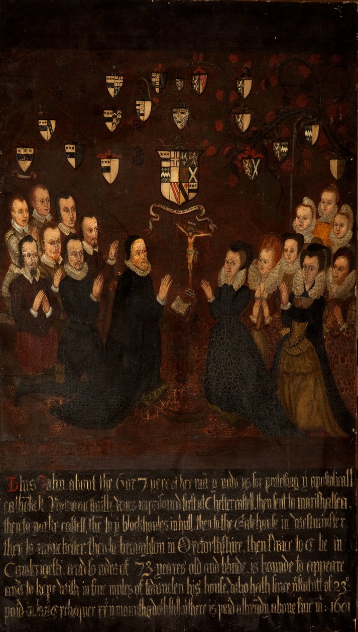 عائلة Towneley في الصلاة ، c.1800 بواسطة مدرسة اللغة الإنجليزية