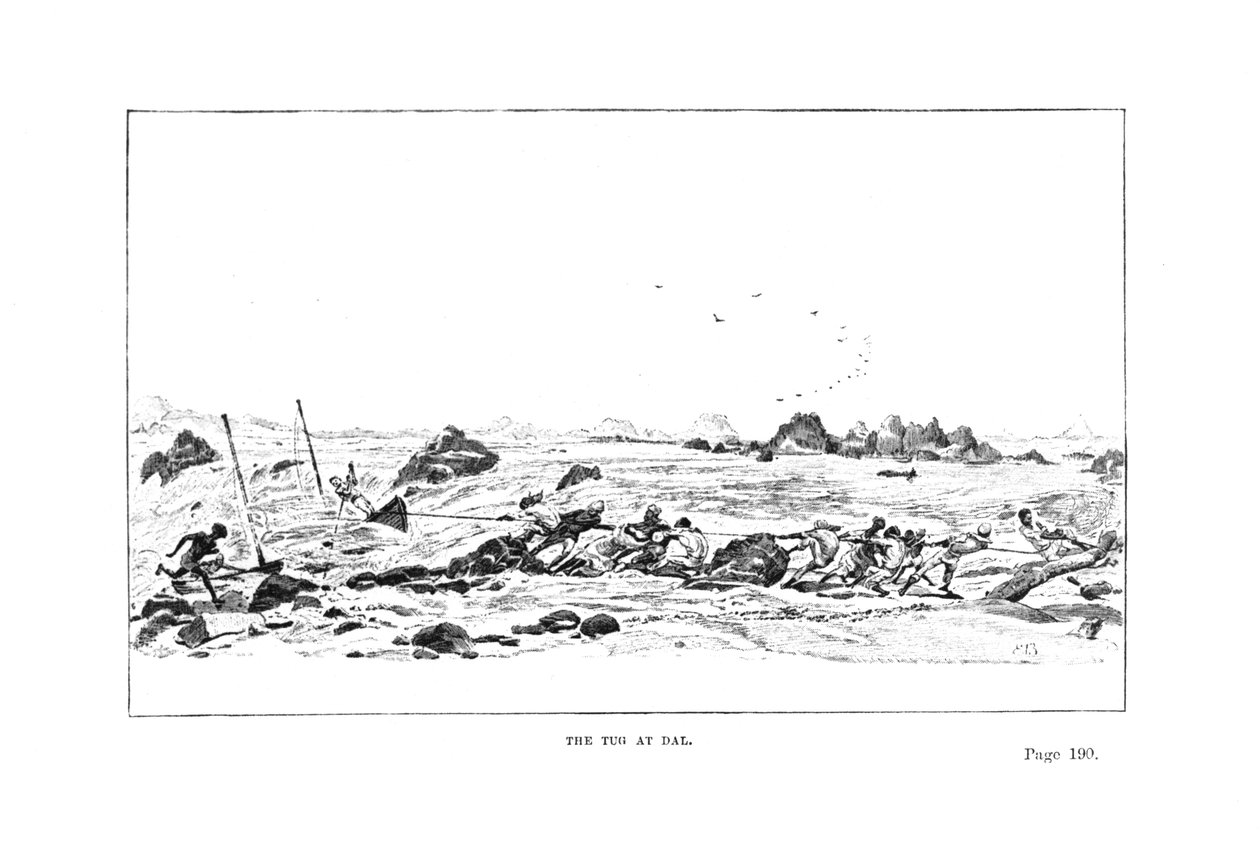 القطر في دال ، من حملة إعتام عدسة العين من قبل الجنرال ويليام فرانسيس بتلر ، نشر عام 1887 بواسطة مدرسة اللغة الإنجليزية