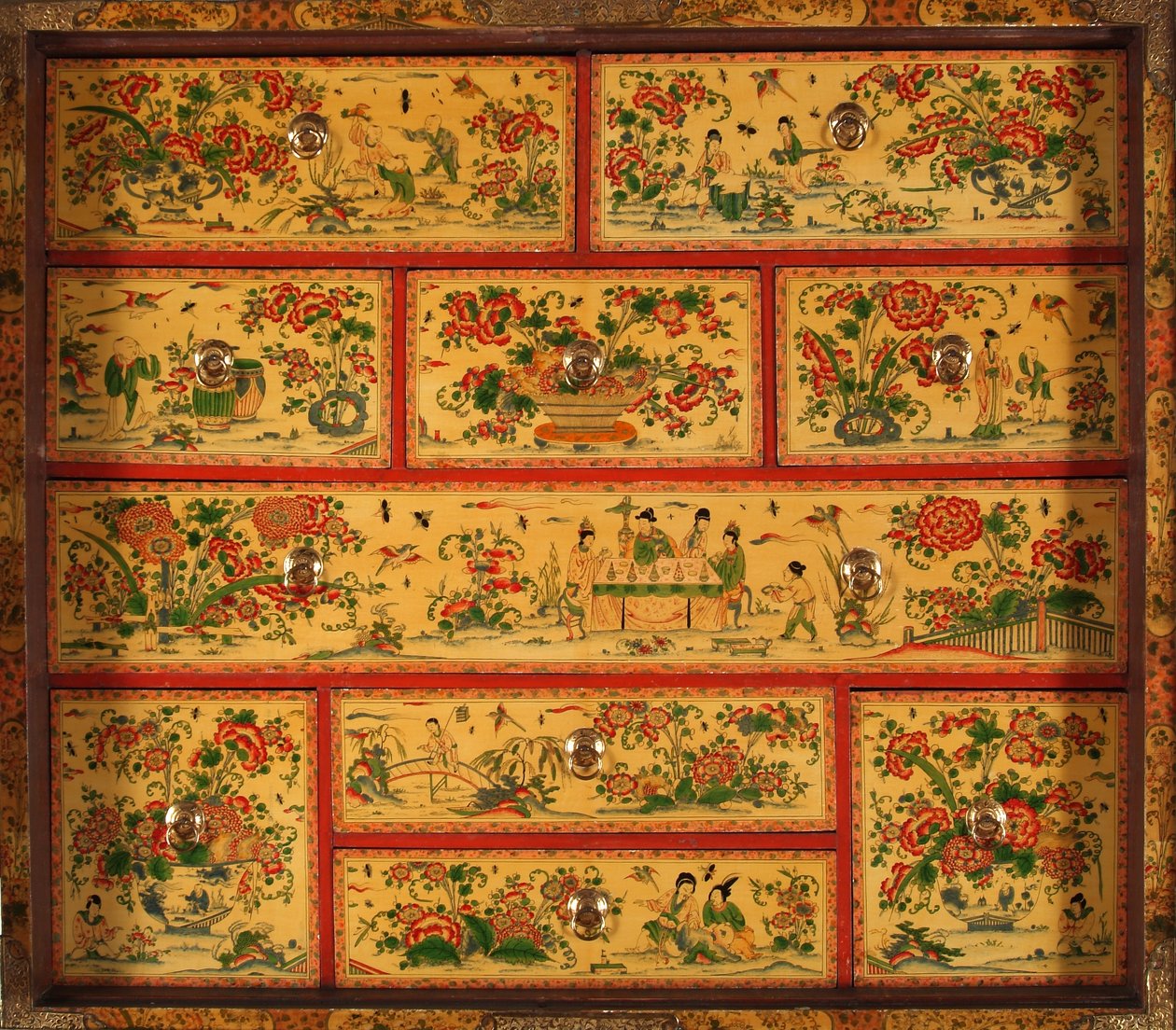 مجلس الوزراء Witcombe ، c.1697 (الخشب الياباني والفضي) بواسطة مدرسة اللغة الإنجليزية