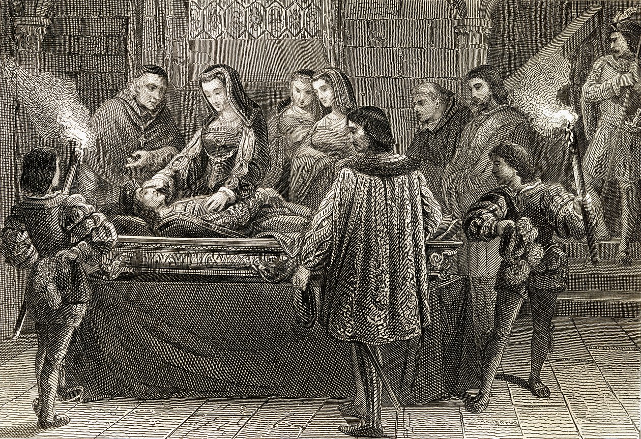 دفن فيليب الوسيم (1478-1506) بواسطة مدرسة اللغة الإنجليزية