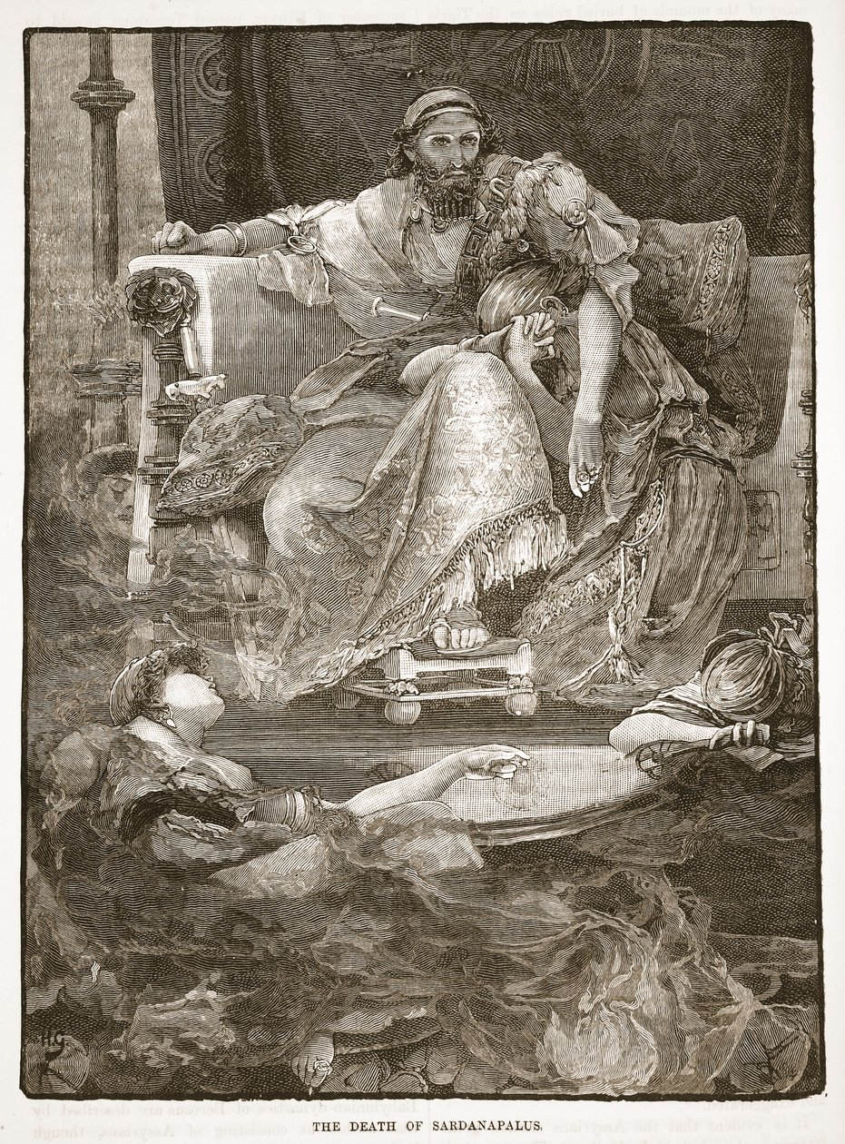 وفاة Sardanapalus بواسطة مدرسة اللغة الإنجليزية