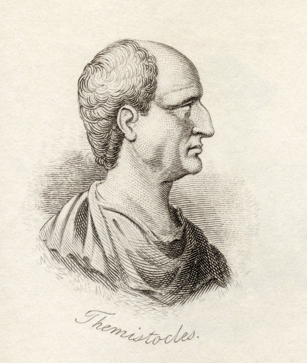 Themistocles ، من "قاموس كراب التاريخي" ، نشر عام 1825 بواسطة مدرسة اللغة الإنجليزية