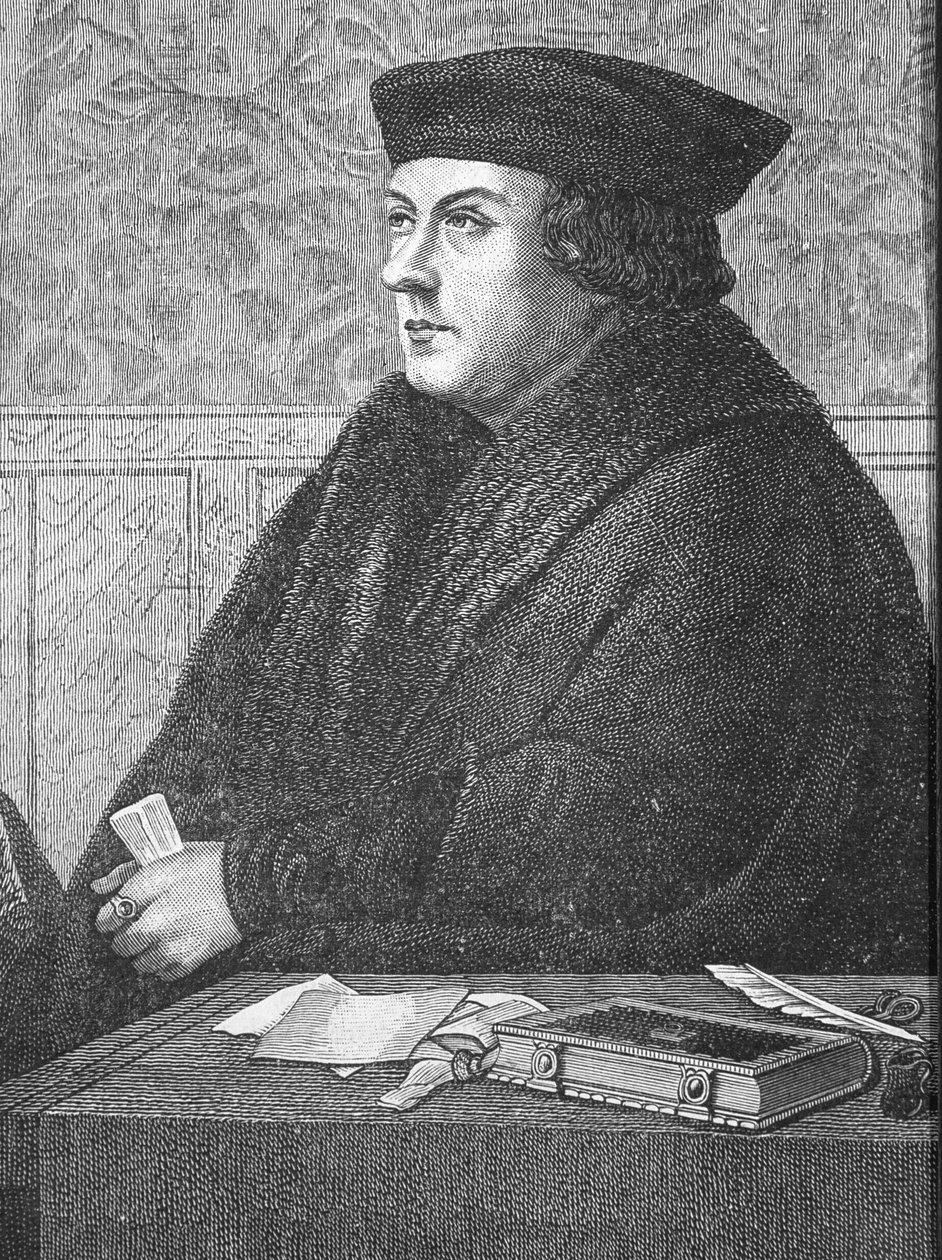 توماس كرومويل ، إيرل إسيكس (c.1485-1540) (النقش) بواسطة مدرسة اللغة الإنجليزية