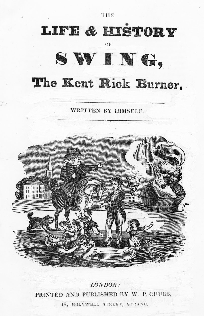 صفحة العنوان لحياة وتاريخ التأرجح ، The Kent Rick Burner ، 1830 بواسطة مدرسة اللغة الإنجليزية