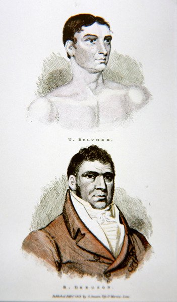 توم بيلشر وجريجسون ، من طبعة نُشرت عام 1813 (ليثو ملون) بواسطة مدرسة اللغة الإنجليزية