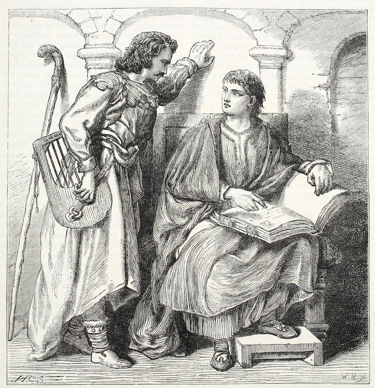 تروبادور وباربي ، توضيح من تاريخ البروتستانتية بقلم جيمس أيتكين ويلي (1808-1890) ، حانة. 1878 بواسطة مدرسة اللغة الإنجليزية
