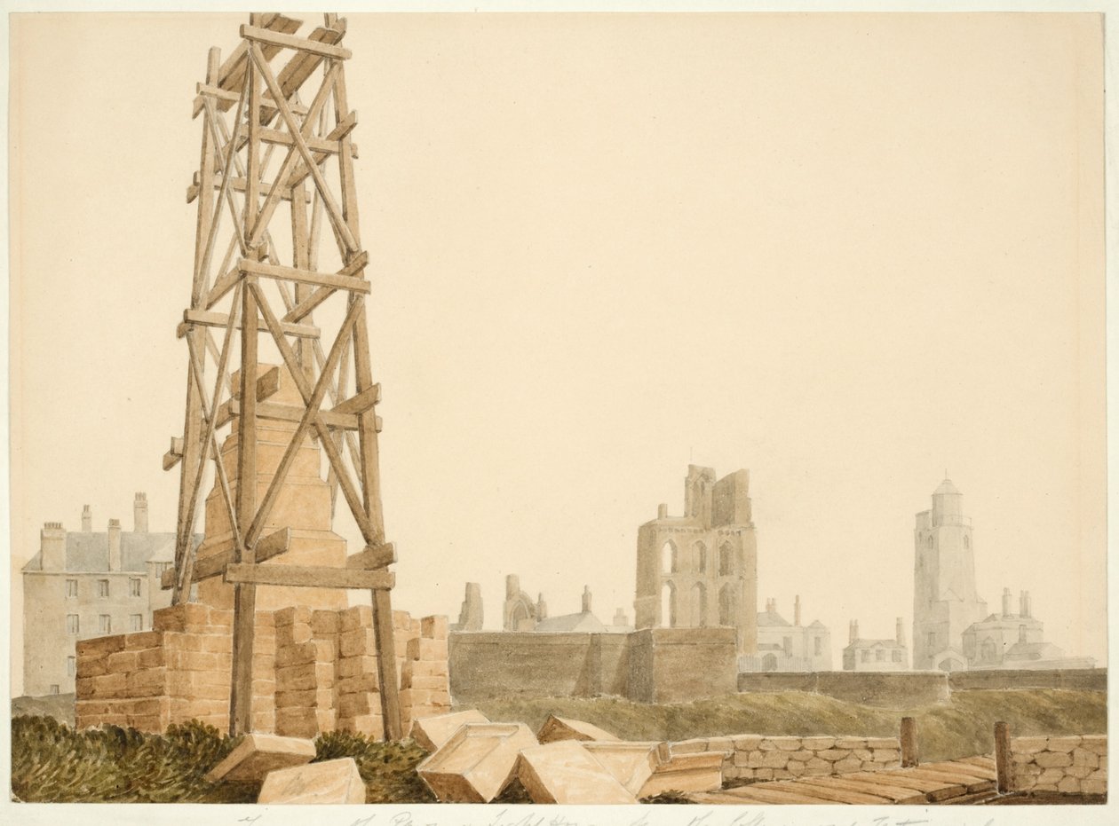 Tynemouth Priory and Lighthouse من نصب Collingwood Memorial بواسطة مدرسة اللغة الإنجليزية