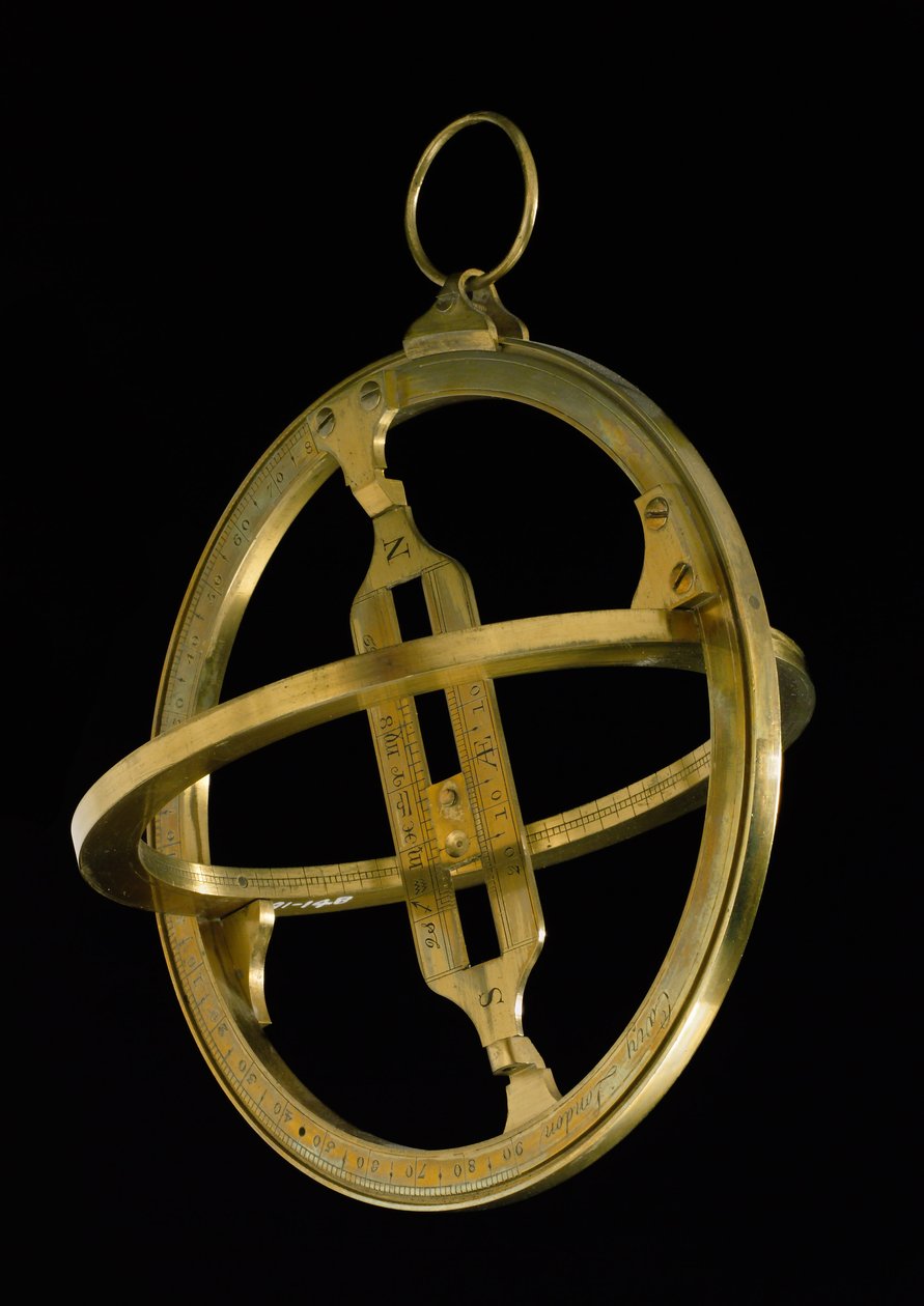مزولة حلقة عالمية متوازنة ، c.1800 (نحاس) بواسطة مدرسة اللغة الإنجليزية