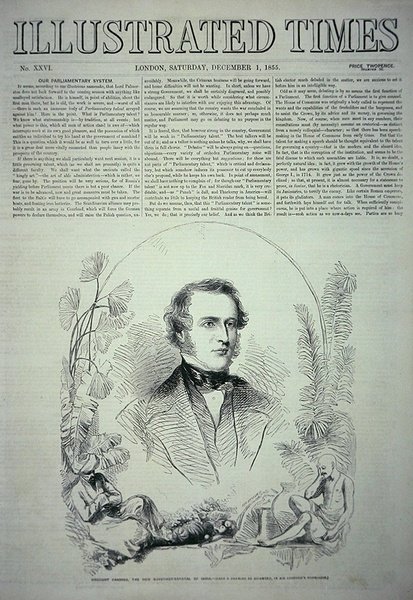 Viscount Canning ، الحاكم العام الجديد للهند ، رسم توضيحي من The Illustrated Times بواسطة مدرسة اللغة الإنجليزية