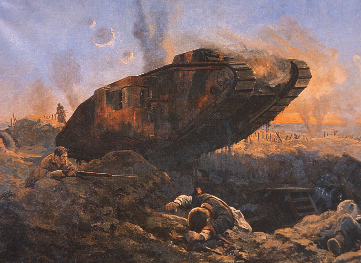 WWI British Tank in Action on the Western Front بواسطة مدرسة اللغة الإنجليزية