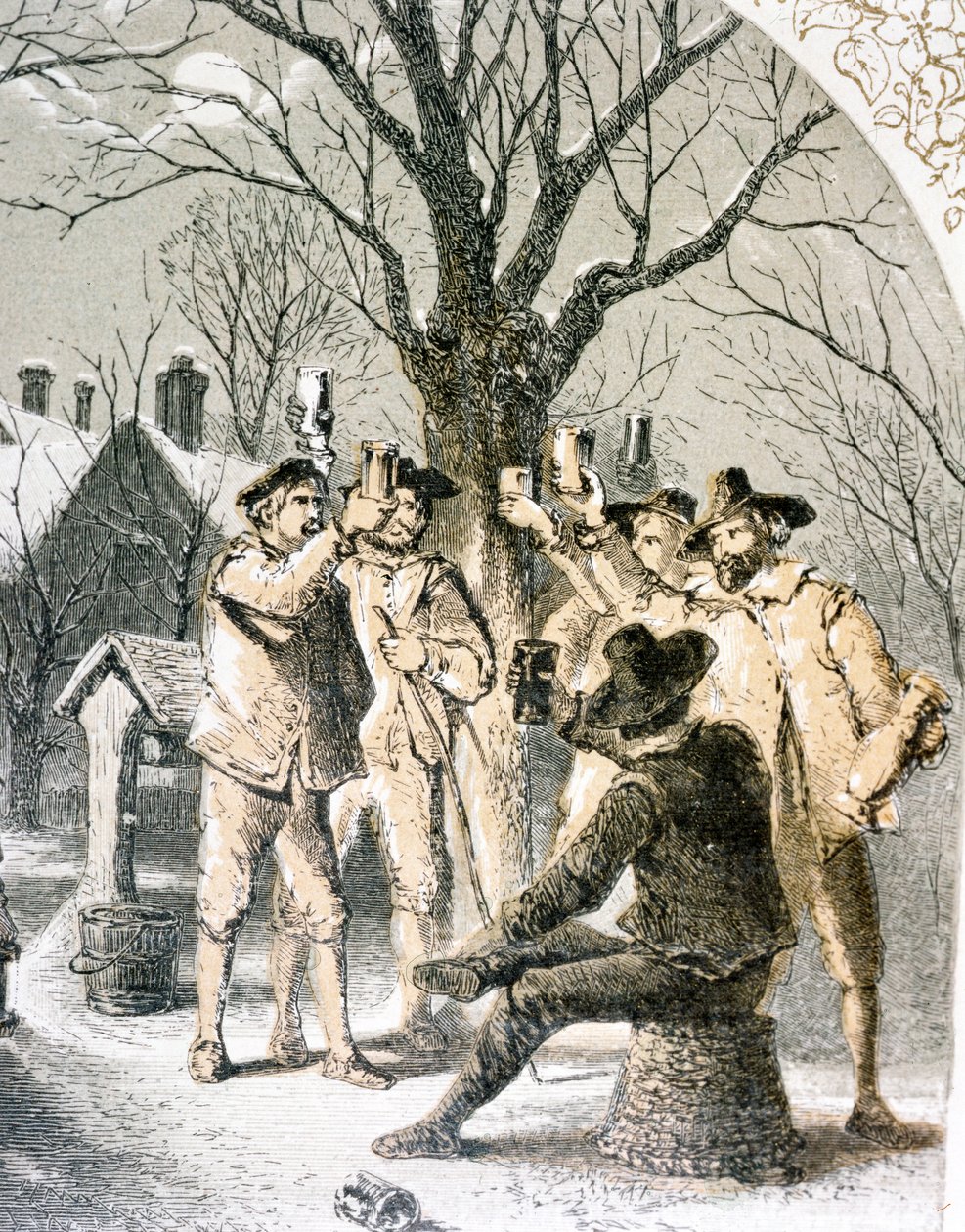 Wassailing the Apple Trees، 1840 بواسطة مدرسة اللغة الإنجليزية
