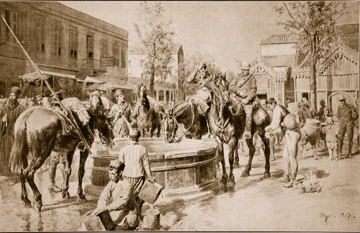 الماء للإنسان والوحش: مشهد نموذجي في سالونيكا ، 1914-1919 بواسطة مدرسة اللغة الإنجليزية