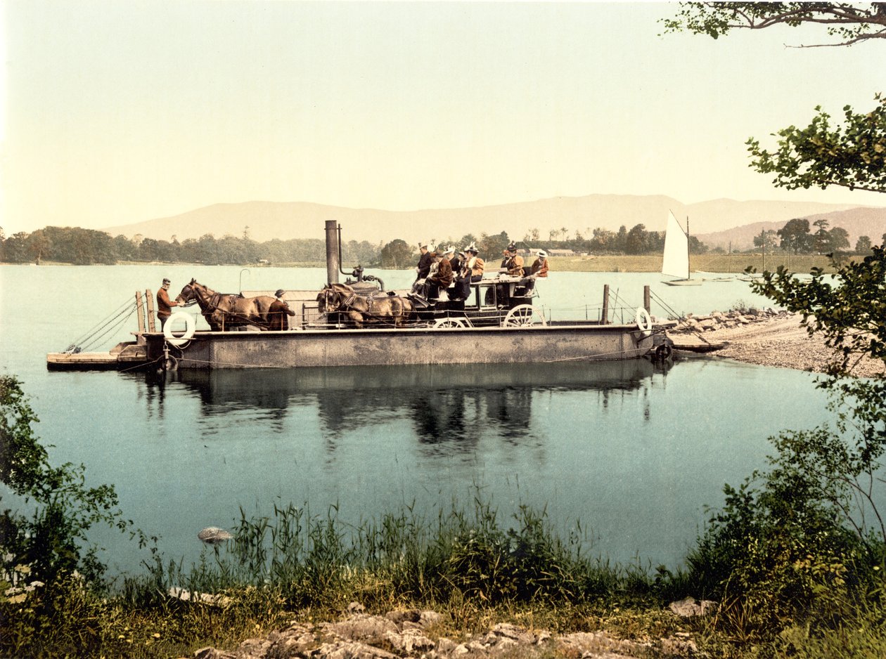 العبارة Windermere البخارية (صورة ملونة باليد) بواسطة مدرسة اللغة الإنجليزية