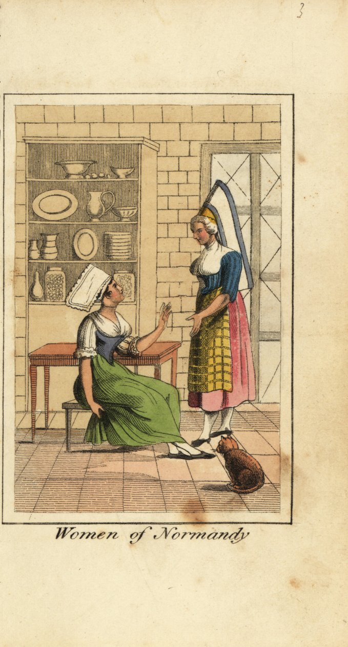 Women of Normandy, France, in a kitchen بواسطة مدرسة اللغة الإنجليزية