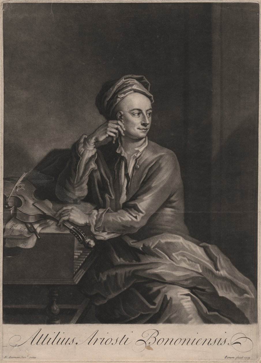 أتيلوس أريوستي بولونيا منقوش بواسطة جون سيمون (1675-1751) ، 1719 (النقش) بواسطة اينوك سيمان