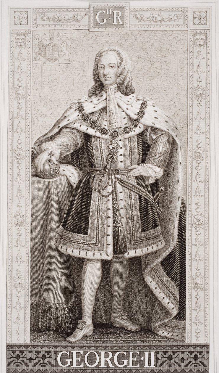 جورج الثاني (1683-1760) من `` الرسوم التوضيحية الإنجليزية والتاريخ الاسكتلندي &39;&39; المجلد الثاني بواسطة اينوك سيمان
