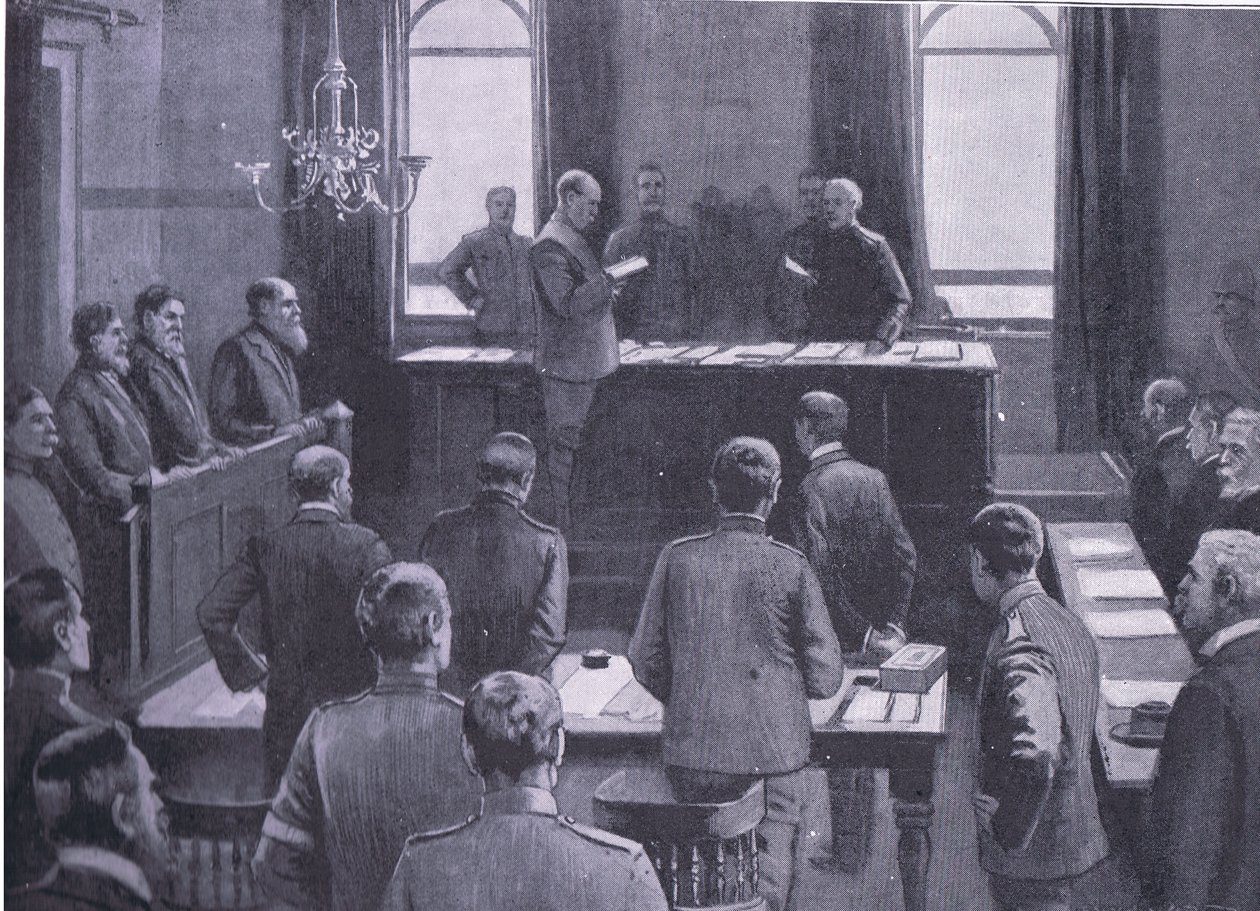 محاكمة بتهمة الخيانة في بلومفونتين ، من بعد بريتوريا: حرب العصابات التي نشرتها Harmsworth Bros Limited ، 1901 بواسطة اينوك وارد
