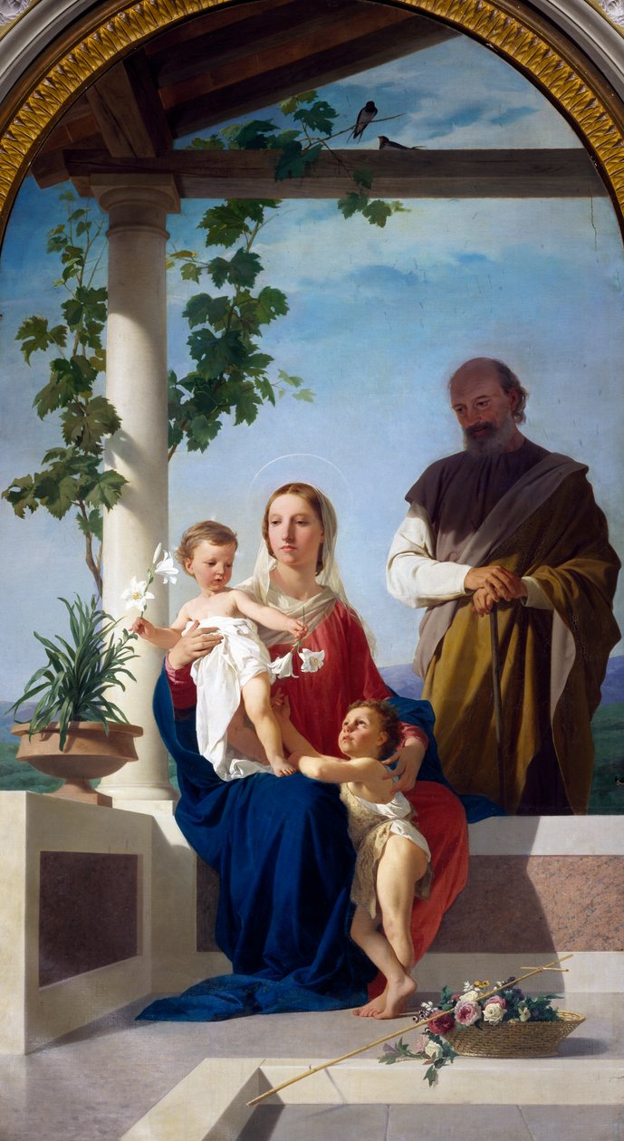 العائلة المقدسة ، بقلم إنريكو بولاستريني (1817-1876) ، ضريح مادونا ديلا ستيلا ، مونتيفالكو ، أومبريا ، إيطاليا بواسطة إنريكو بولاستريني