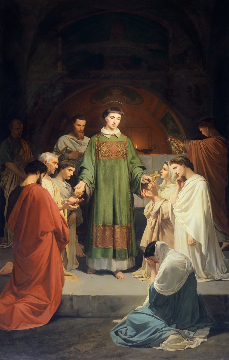 صدقات سانت لورانس ، بقلم إنريكو بولاستريني (1817-1876) ، كنيسة القديسة مريم للمساعدة ، ليفورنو ، إيطاليا بواسطة إنريكو بولاستريني