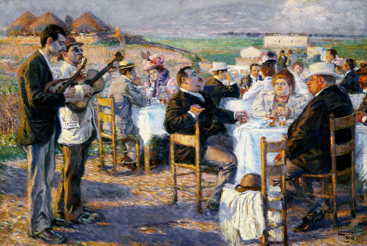 سمين ورقيق (1899 ، زيت على قماش) بواسطة إنريكو ديلا ليون