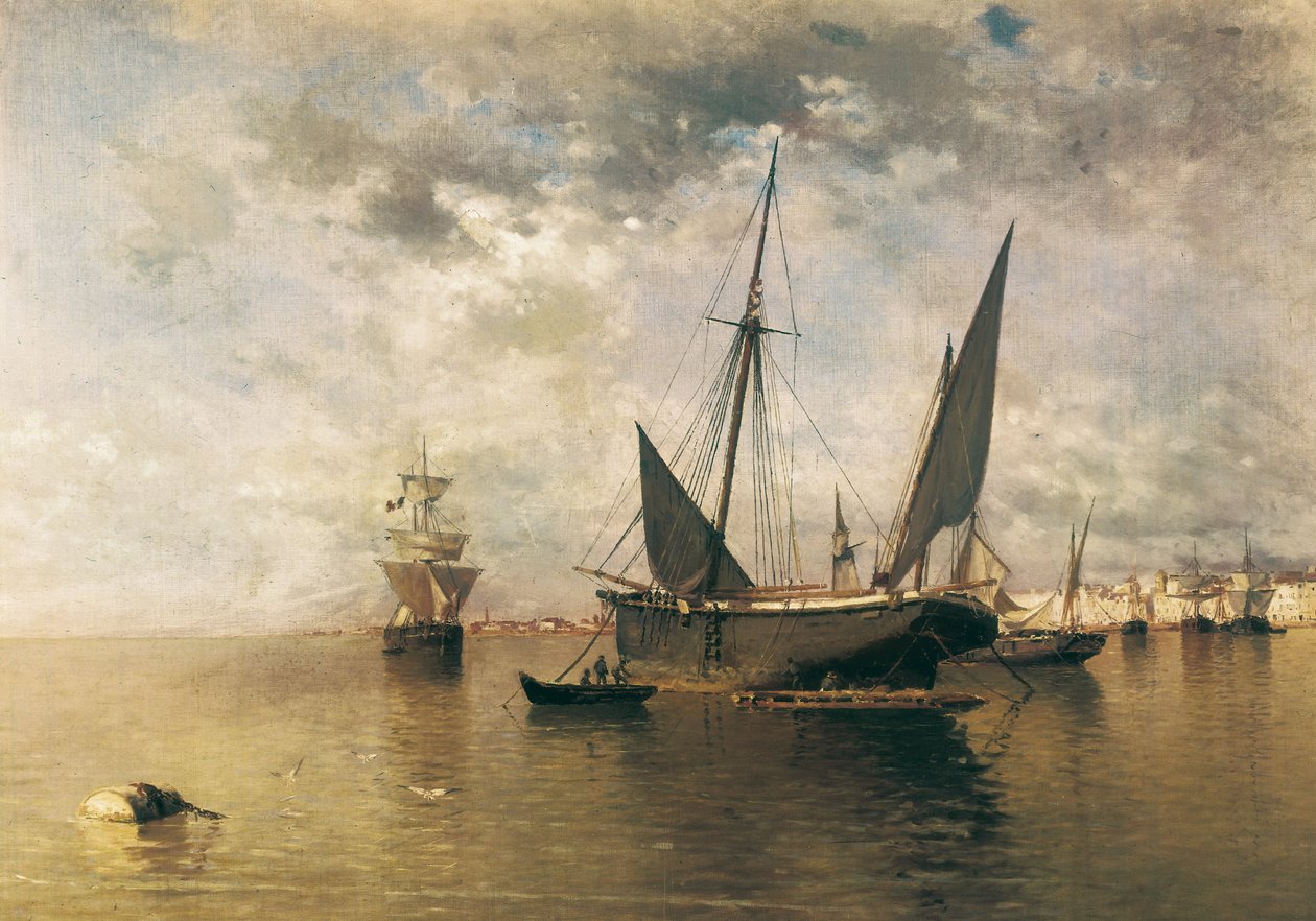 ميناء ملقة. 1885 (زيت على قماش) بواسطة إنريكي فلوريدا برنيلز