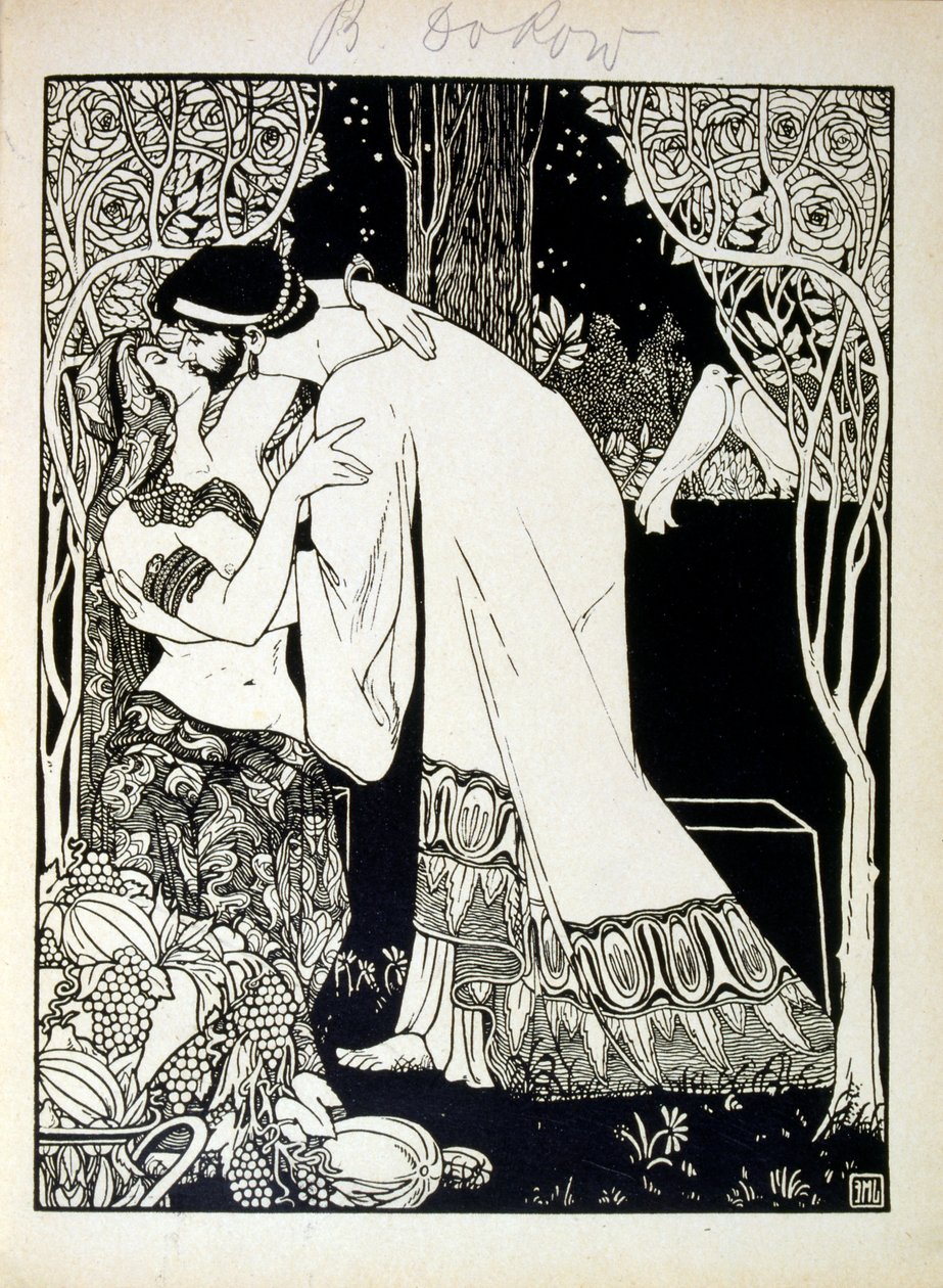 سليمان وشبا ، من كتاب يهوذا الذي رسمه إفرايم موسى ليلين (1874-1925). يُعتبر ليليان والد الأيقونية الصهيونية ، التي تم إنشاؤها على طراز Jugendstil (الفن الألماني الحديث). رسم "يهوذا" (1900) ، كتاب شعر من الكتاب المقدس بواسطة افرايم موسى الزنابق