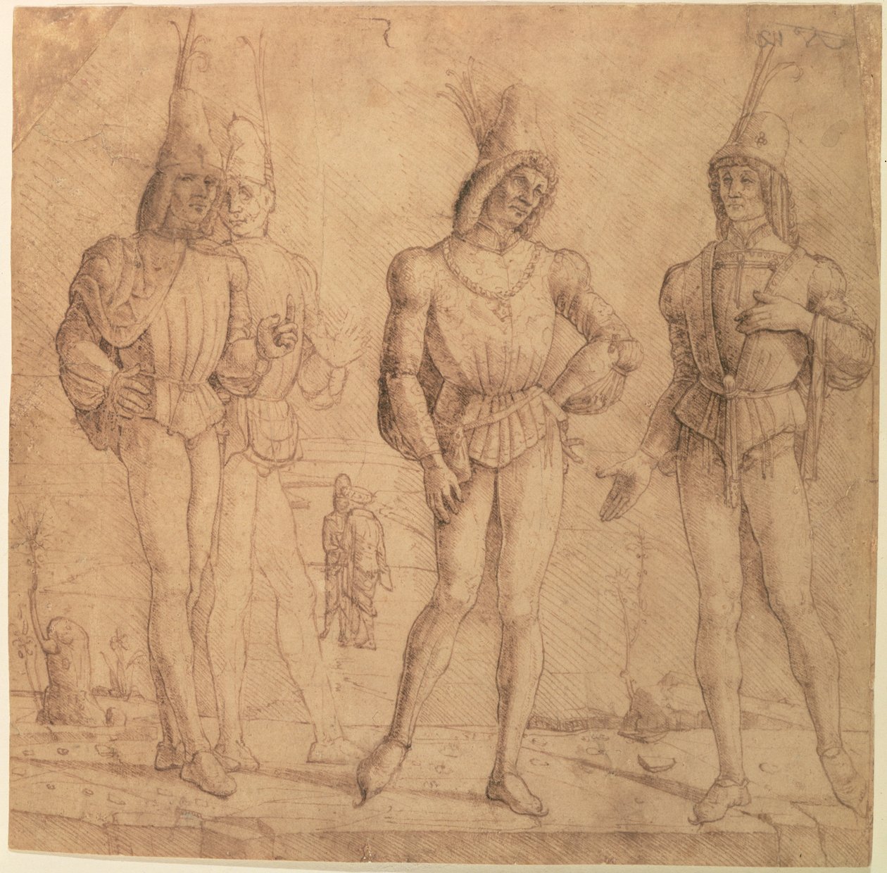 صورة جماعية: أفراد عائلة d&39;Este ، c.1492 (قلم وحبر بني) بواسطة إركول دي روبرتتي