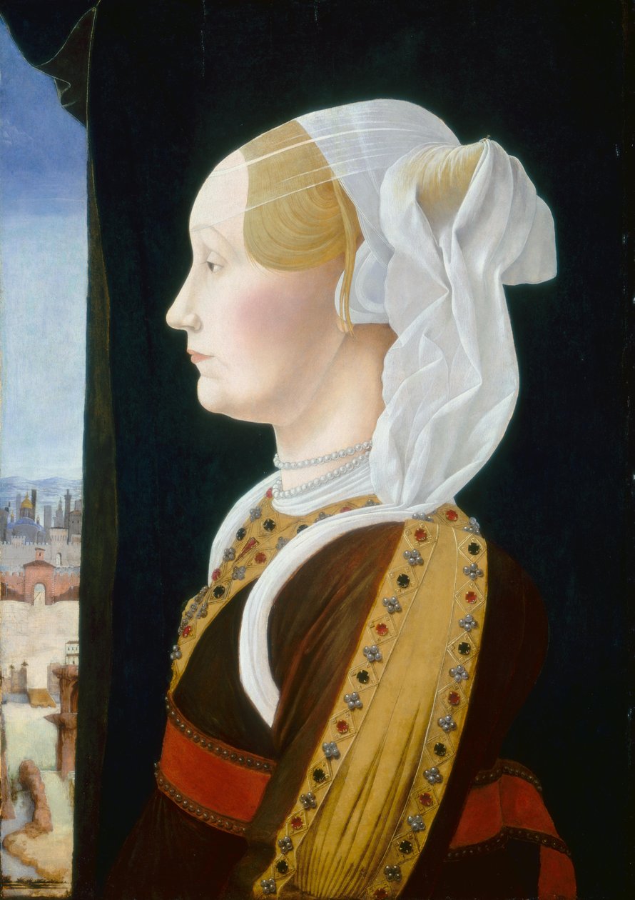 Bentivoglio diptych ، الجناح الأيمن ، المشهد بواسطة إركول دي روبرتتي