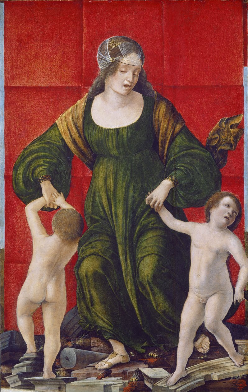 زوجة صدربعل وأولادها ، c.1490-3 (درجة الحرارة على لوحة الحور) بواسطة إركول دي روبرتتي