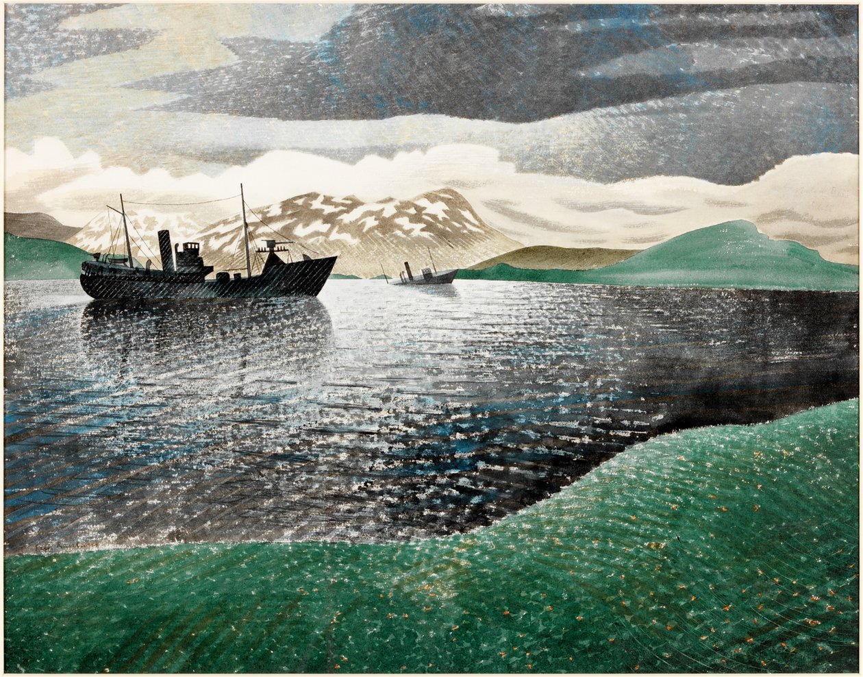 النرويج ، 1940 (مرحاض مع غواش على ورق) بواسطة إريك رافيليوس