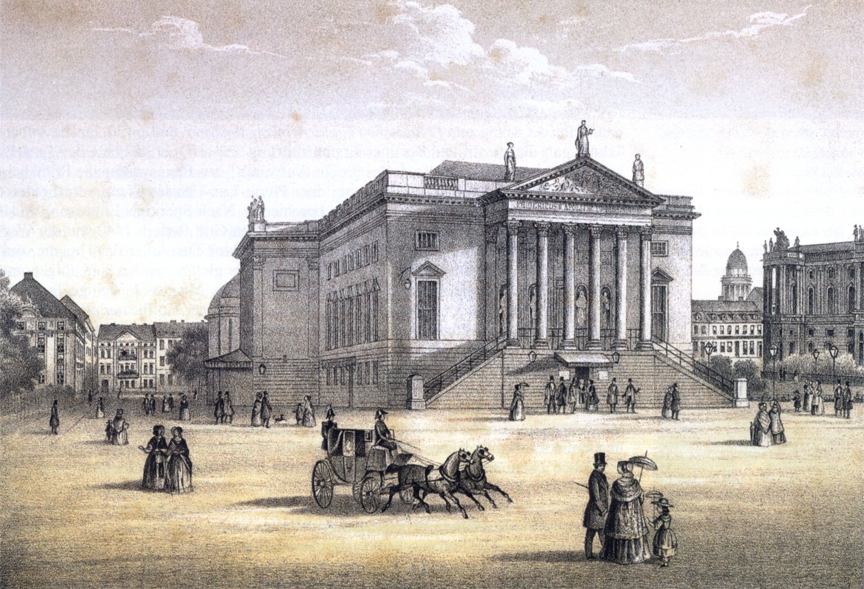 برلين ، دار الأوبرا الملكية ، حوالي عام 1840 بواسطة إريك هينينج