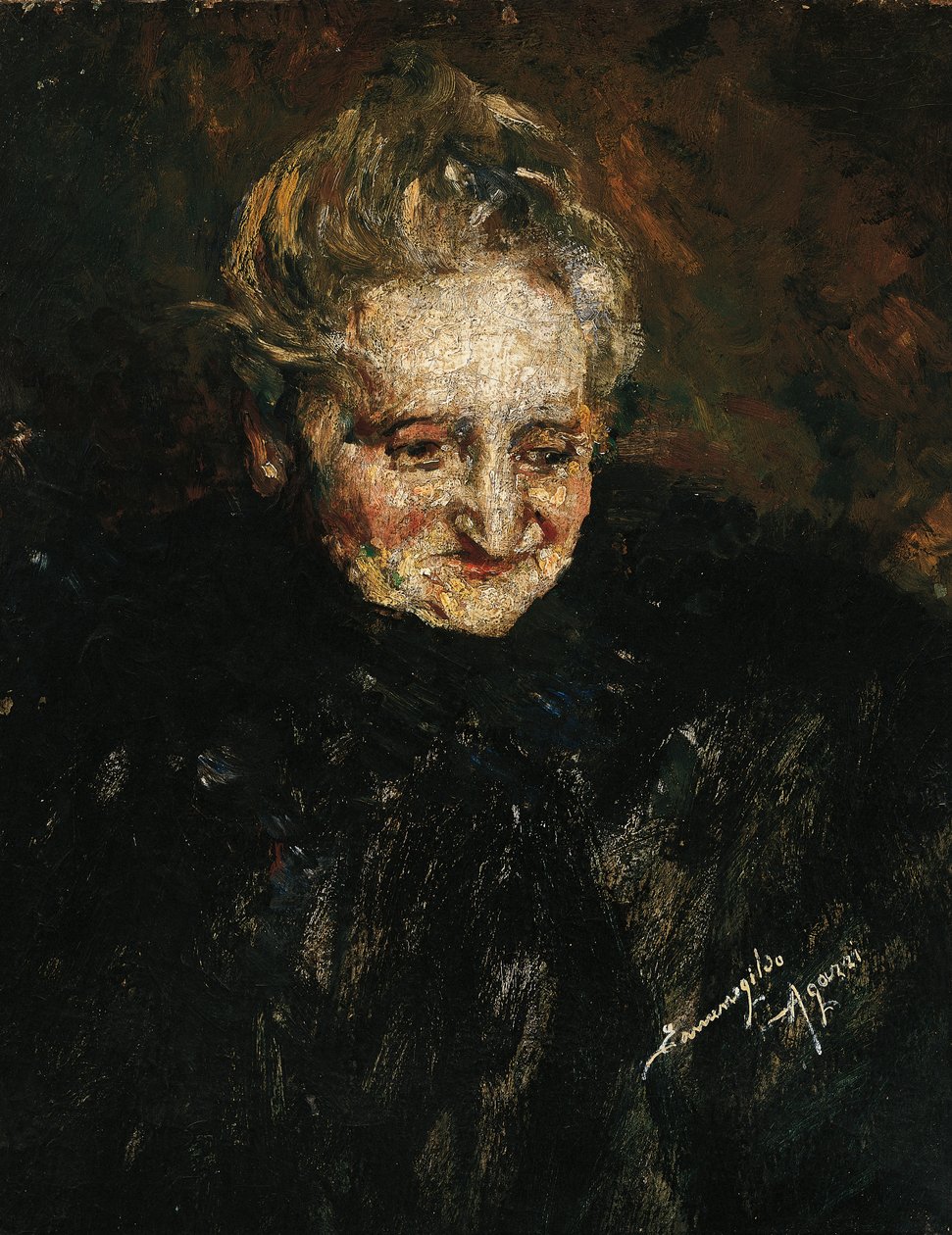 صورة للأم لإرمنيجيلدو أغازي (1866-1945) بواسطة ارمينجيلدو اجاززي