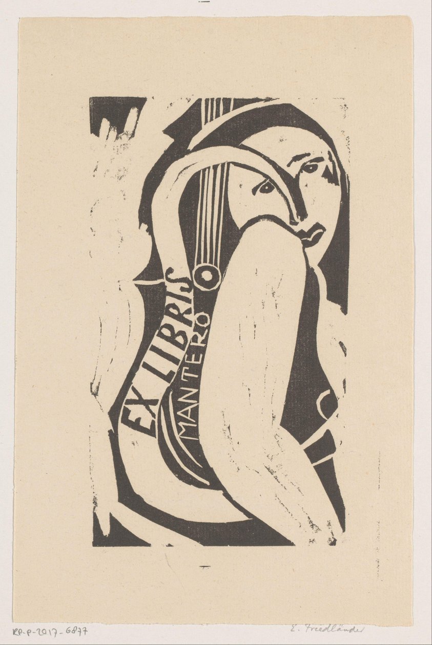 Ex libris van Gianni Mantero Ex libris Mantero (العنوان على الكائن) بواسطة إرنا ليفي فريدلاندر