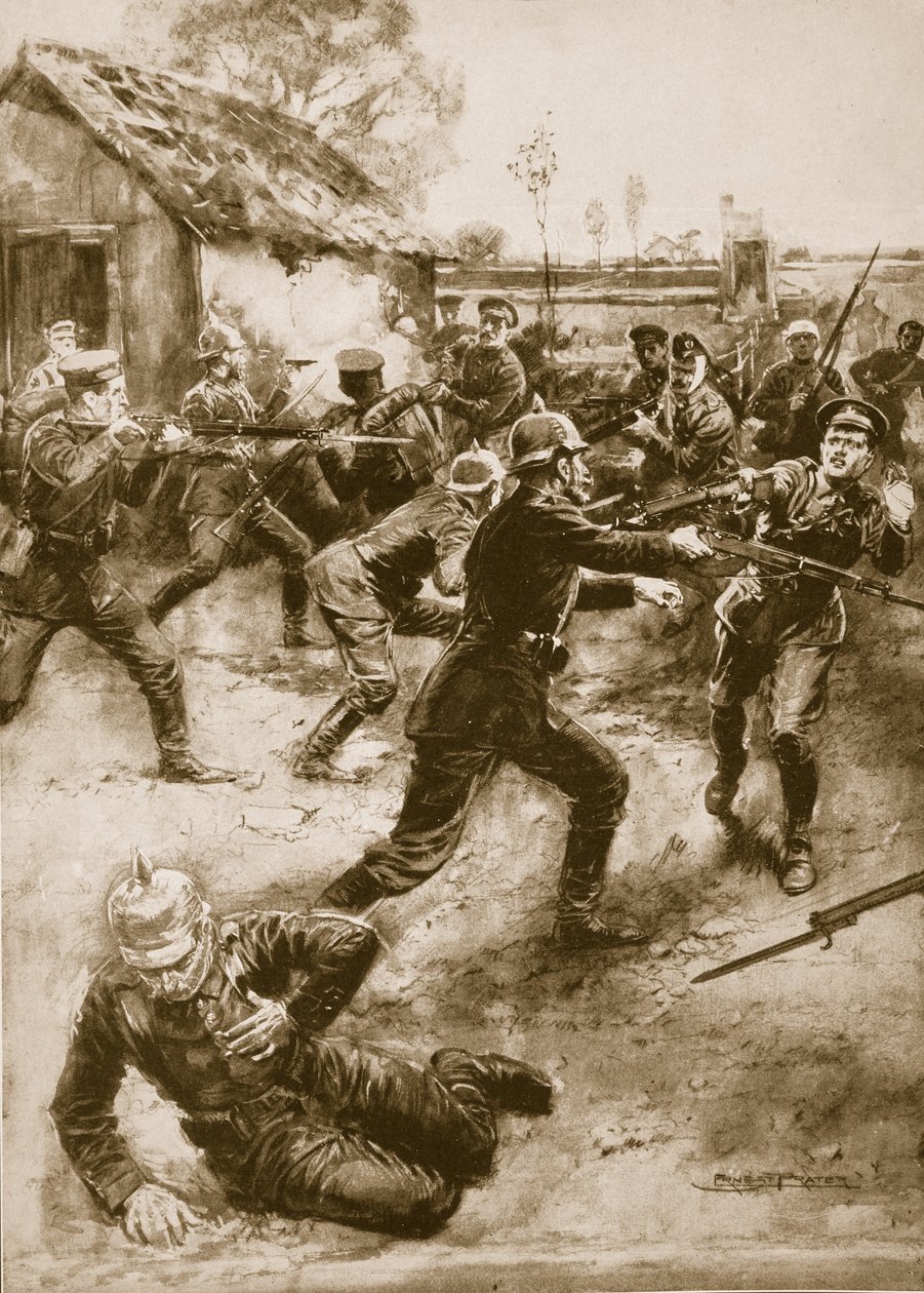 الجنود الجرحى يتهمون فعل الألمان الشجعان من المشاة الخفيفة يوركشاير ، 1914-1919 بواسطة إرنست براتر