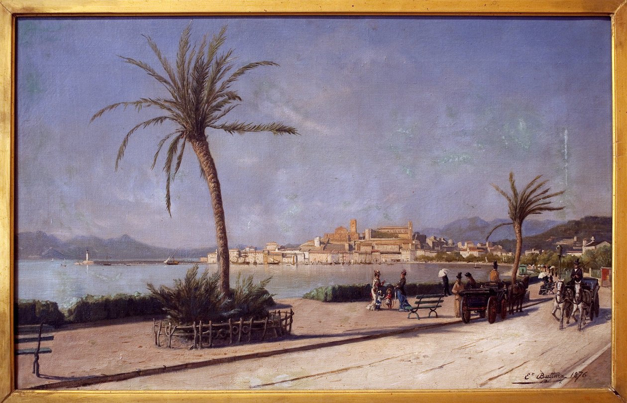 المشي على كروازيت دي كان. لوحة لإرنست بوتورا (1841-1920)، زيت على قماش بواسطة إرنست بوتورا