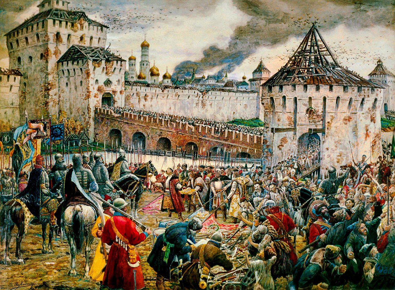 طرد الغزاة البولنديين من الكرملين بموسكو عام 1612 أواخر القرن التاسع عشر أو أوائل القرن العشرين بواسطة إرنست إرنستوفيتش ليسنر