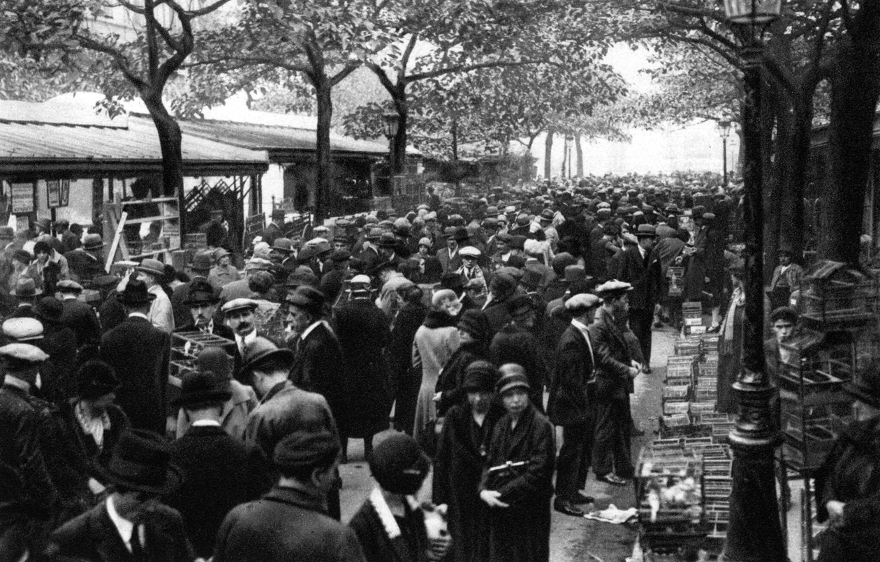 منظر عام لسوق الطيور ، باريس ، 1931. بواسطة إرنست فلاماريون