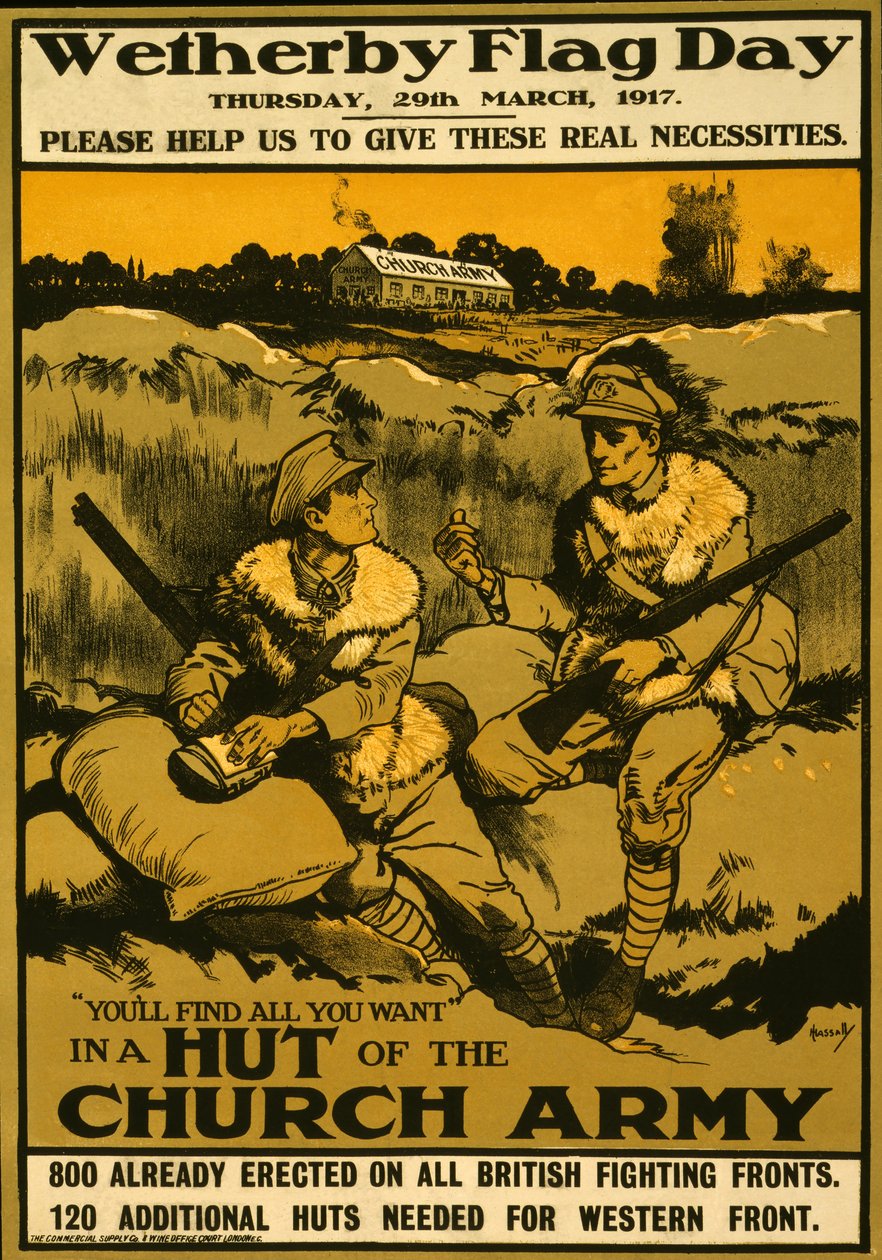 ملصق ليوم العلم Wetherby ، الخميس 29 مارس 1917 ، حانة. 1917 بواسطة إرنست حسن الدين